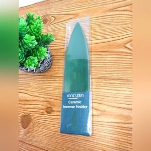 Ceramic Green Leaf Insense Holder By Innozen New